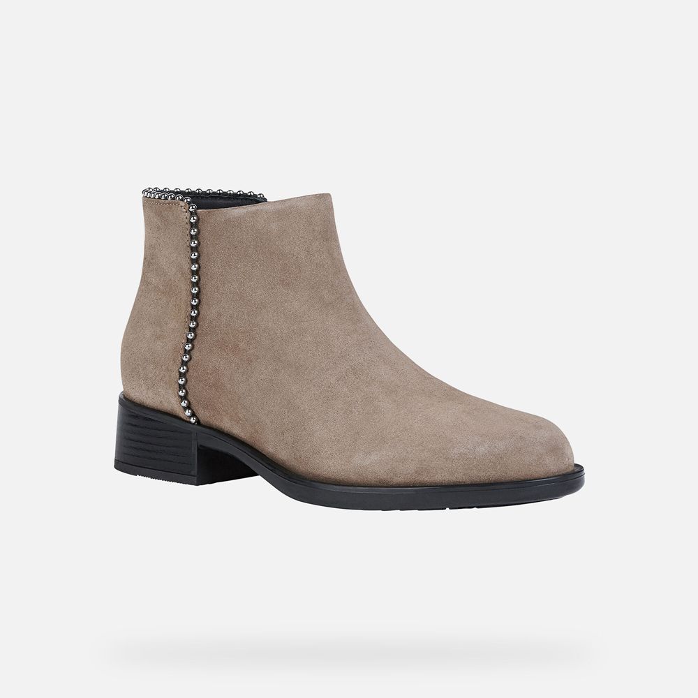 Botins Geox Senhora Bege Escuro - Resia - AXIJQ0875